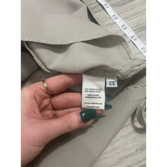 Anthropologie Cloth & Stone Tunic in Beige Tie Waist Shirt Dress Size XS A2 - Picture 7 of 7